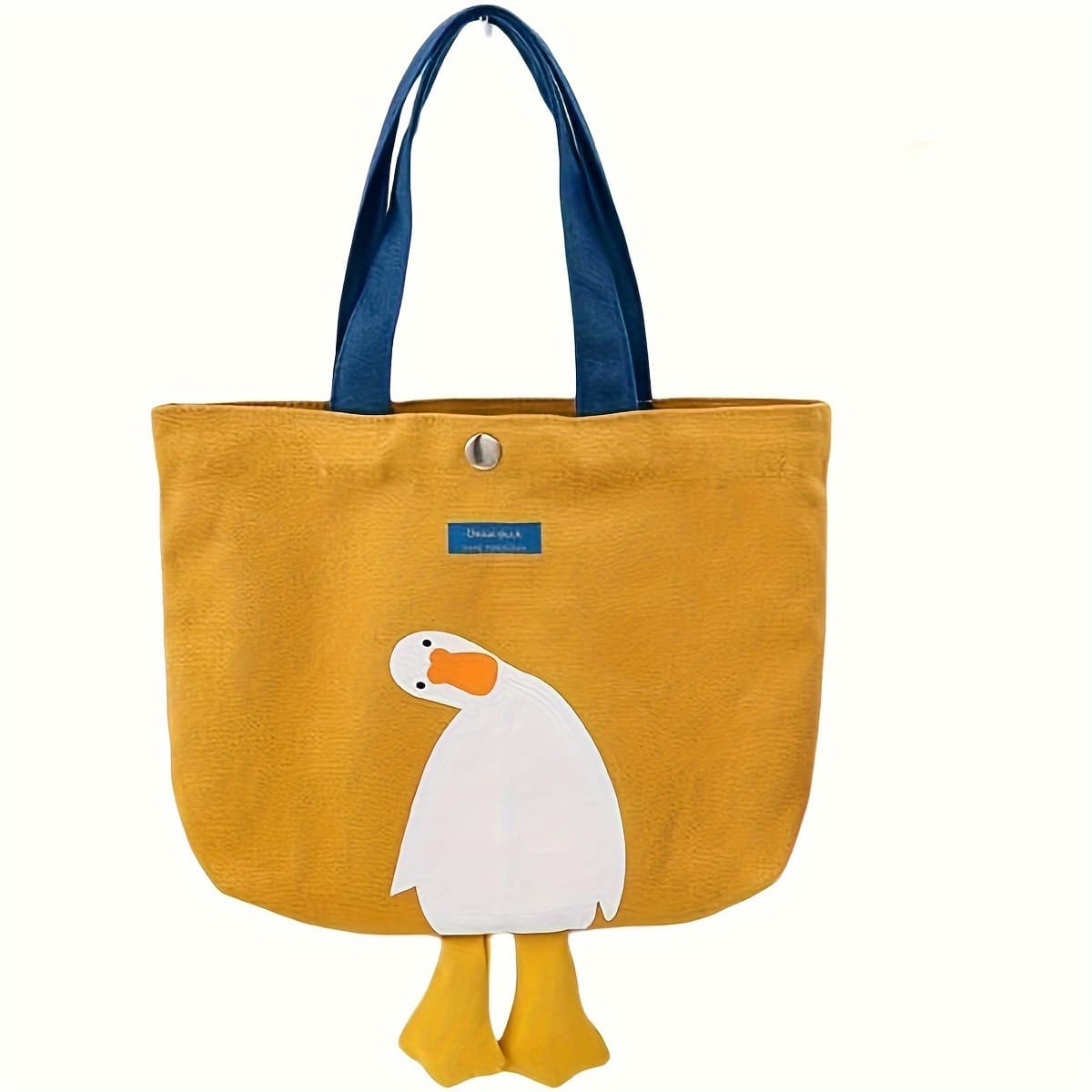 TEMU 1 Stylish And Fun Canvas Tote Bag With Pattern, Featuring External Closure - Perfect For , Lunches, Versatile Use - Reusable Canvas Bag