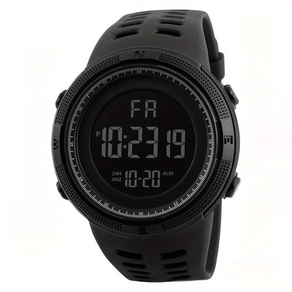 TEMU Sport Chronograph Luminous Watch With Domineering Large Dial, Adventure Electronic Watch, Trendy And Versatile , The Best Present For Festivals, Birthday Christmas New Year Gifts