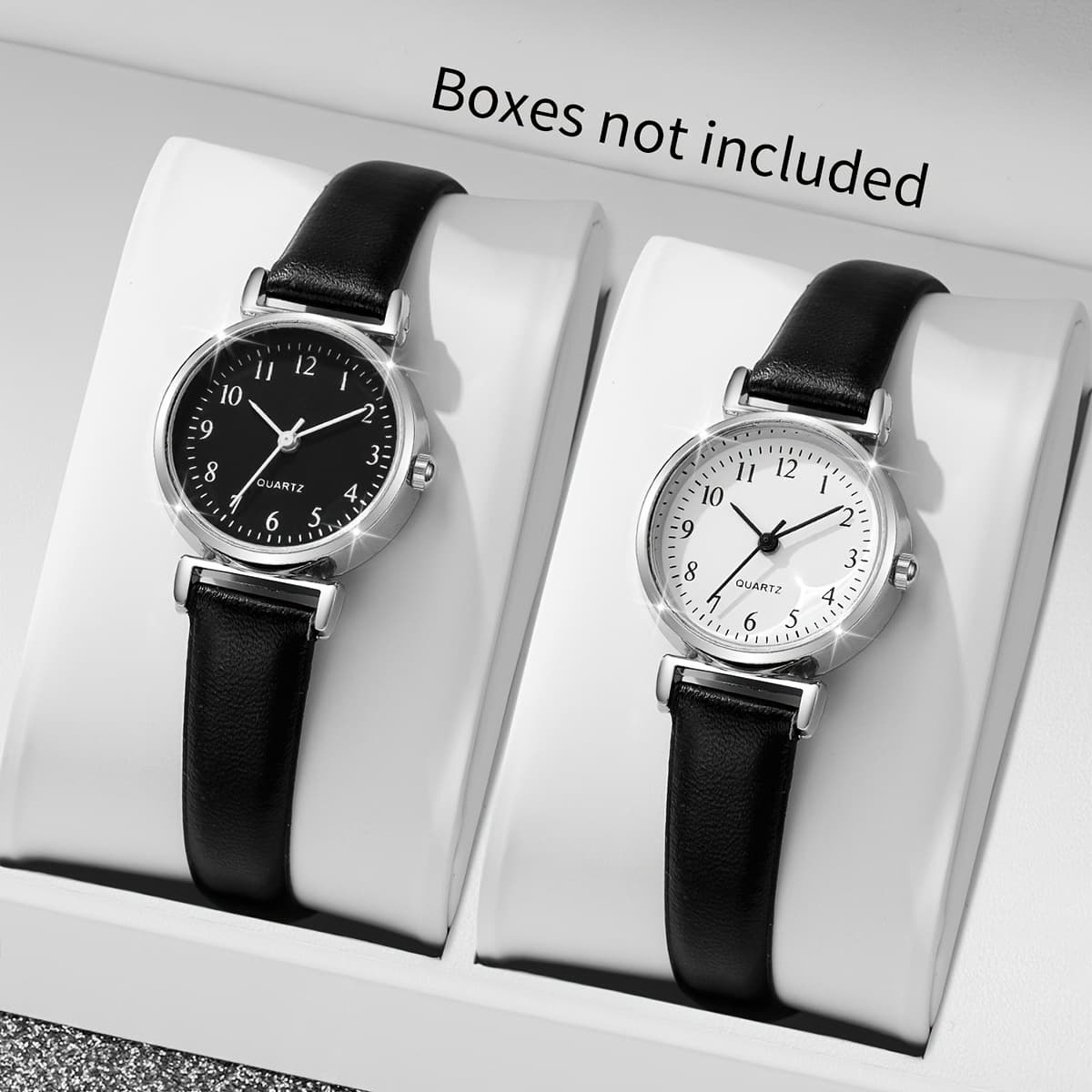 TEMU 2pcs/set Women's Quartz Watch Set With Small Dial, - Elegant And Lightweight Student Fashion Casual Wristwatches ( Box Included)