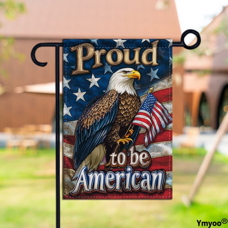 TEMU 1pc Double-sided Garden Decor Garden Flag To Be America Eagle Holding Flag For Yard Porch Patriotic Decor Holiday Display