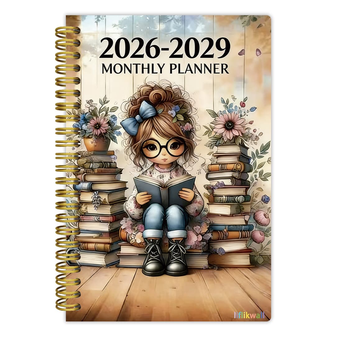 TEMU 1pc Plan For 2026-2029, 5.5x8.3 Inches, 51 High-quality Double-sided Inner Pages, Durable Spiral Binding, Suitable For , Work, And Portable Stationery
