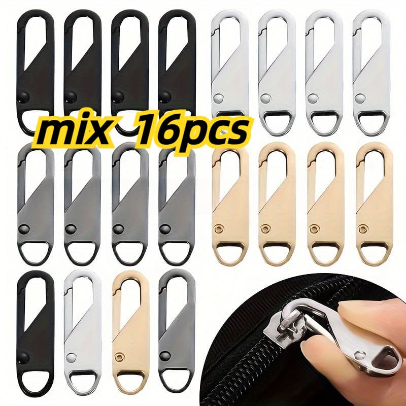 TEMU 16pcs Zipper Pull Replacements - , Durable Metal Sliders In Assorted Colors - Ideal For Luggage, Jackets & More - 1.5" X 0.5
