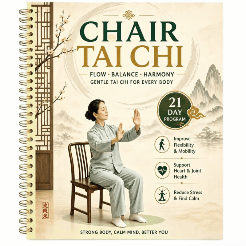 TEMU Chair Tai Chi 21-day Program, Gentle , Improve Flexibility& Mobility, Support Heart& , Reduce Stress& Find Calm, Build &