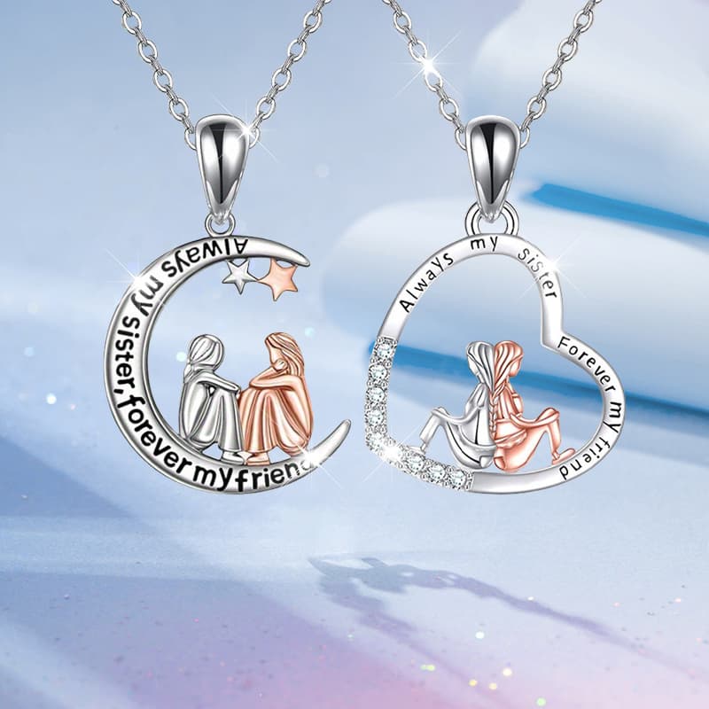 TEMU A Set Of 2 Stylish And Elegant Necklaces For Sisters Or , Perfect For Parties And Special Occasions, Making A Versatile And For Christmas Or Birthdays