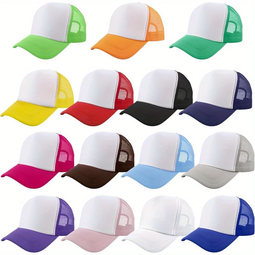 TEMU 15pcs Truck Bulk Summer Mesh Baseball Blank Sublimation Summer Truck