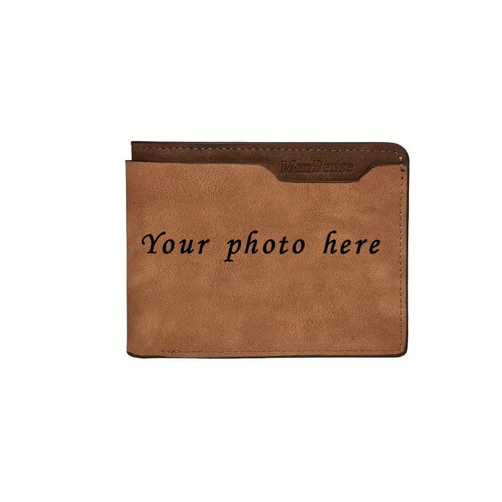 TEMU [ Custom ]personalized Faux Leather Wallet, Print Photo, , Anniversary Gift, Valentine's Day, Man, Father, Dad