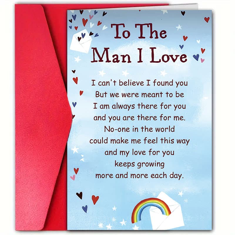 TEMU 4pcs (2 Greeting Cards + 2 Envelopes) Romantic Birthday Card, My Is And Stronger, I You Will Be By , Suitable For Birthday Gifts To Boyfriend, Husband, Lover, And Male