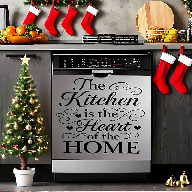 TEMU Decals For Dishwashers That Feature The 'the Kitchen Is Of The Home', Perfect For Different Such As Dishwashers, Washing Machines, Fridges, Cabinets, Room Doors, Bedrooms, Kitchens, And Offices