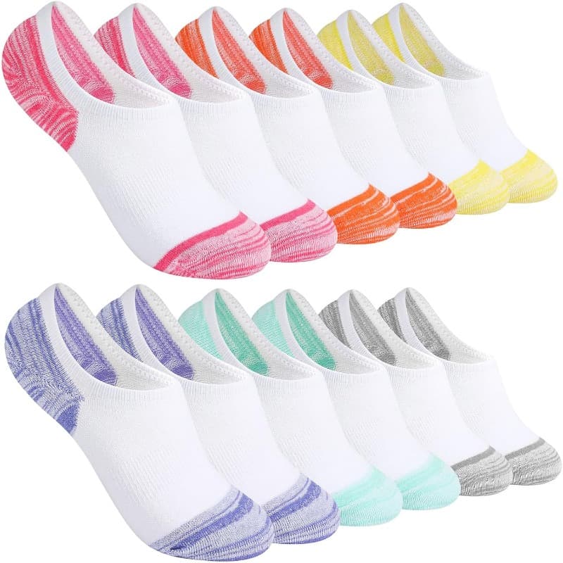 TEMU 6 Pairs No Show Socks For Men - Low Ankle Footies For Sneakers, Athletic Anti-slip Invisible Liner