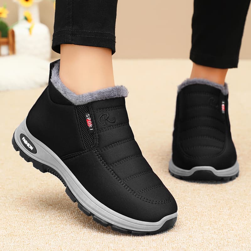 TEMU Winter Warm And Plush Snow Boots, Women' S Lightweight And Anti Slip Plush Warm Foot Shoes, Comfortable And Wear-resistant Casual Shoes, Women Shoes