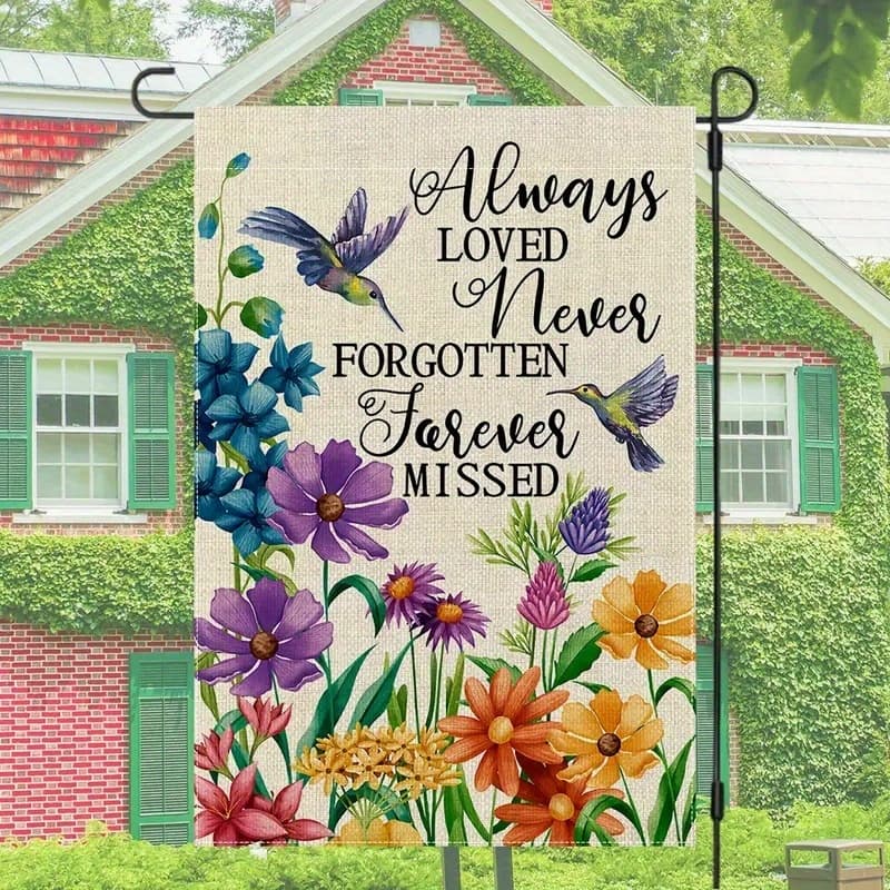 TEMU 1pc, "forever , Forever " Single-sided Print, Garden Yard Flag, And Outdoor Decoration, , No Flagpole Required