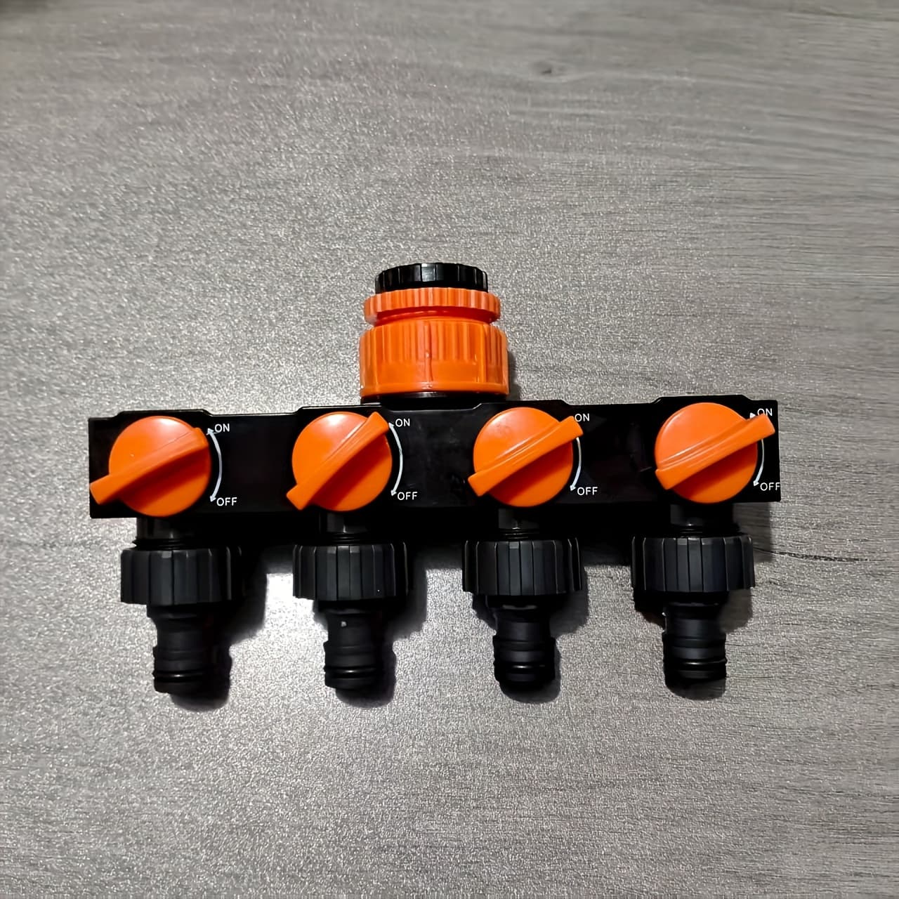 TEMU Garden Hose Splitter With 4 Individual Switches, Leak-proof Design, Suitable For Outdoor Faucets, Lawn, Garden, And Car Washing Irrigation