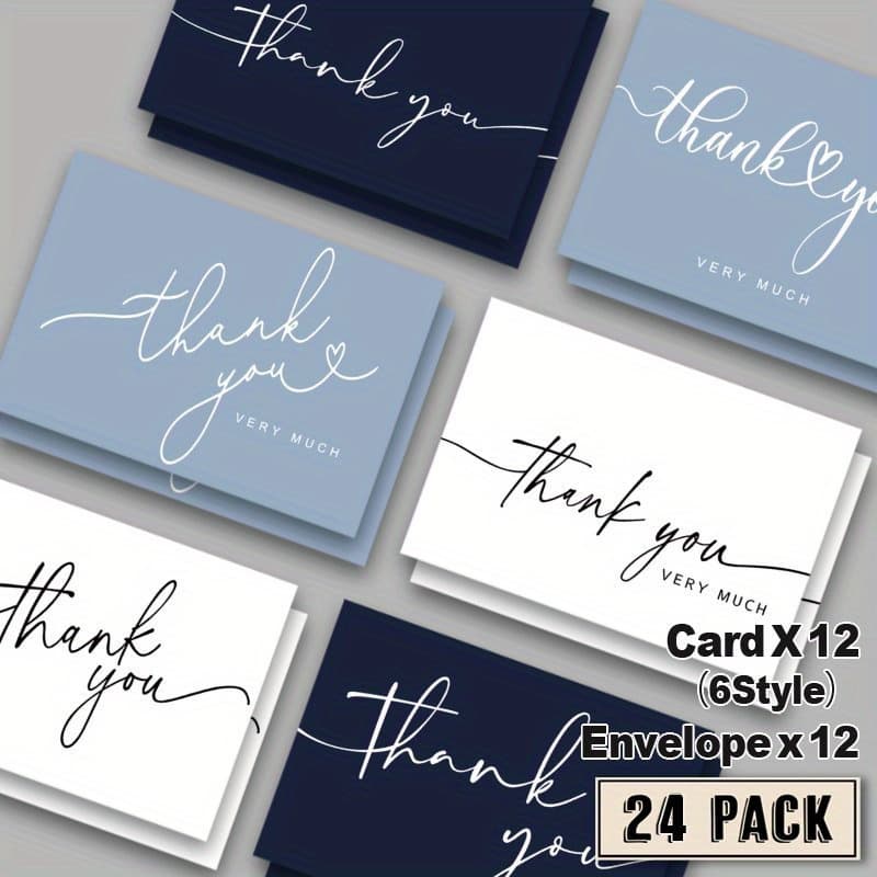 TEMU 24 Packs Of Thank-you Cards With Envelopes. -batch Use Note Cards For Weddings In . -business. -baby Shower. -small Businesses. -funeral. -graduation Ceremony