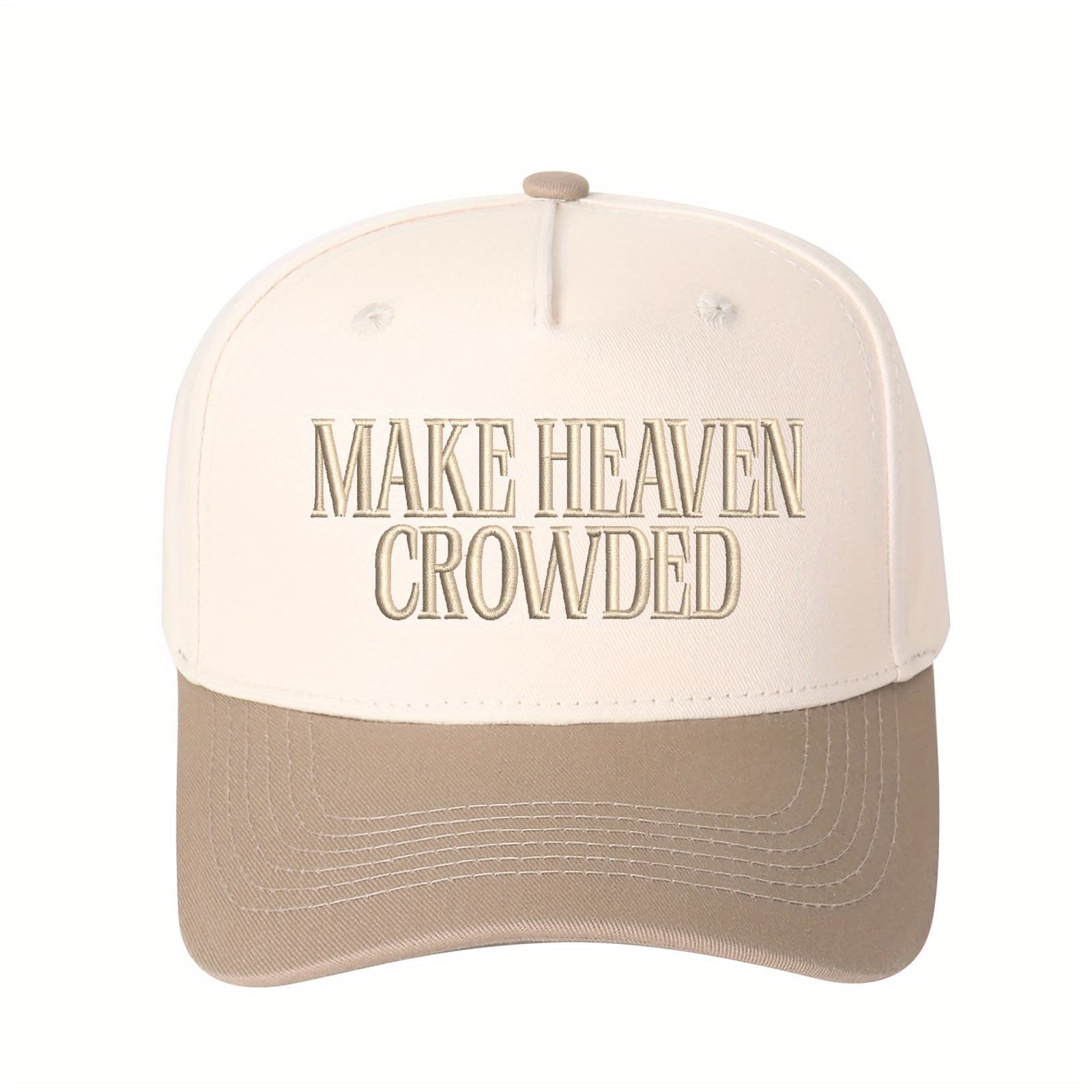 TEMU Make Heaven Embroidered Trucker Hat Fashion Baseball Adjustable Adult