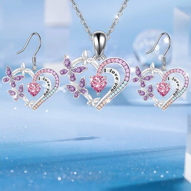 TEMU 3pcs Personalized Fashion Easy Shining Earrings Necklace Party Commemorative Jewelry Exquisite Christmas Birthday Gift