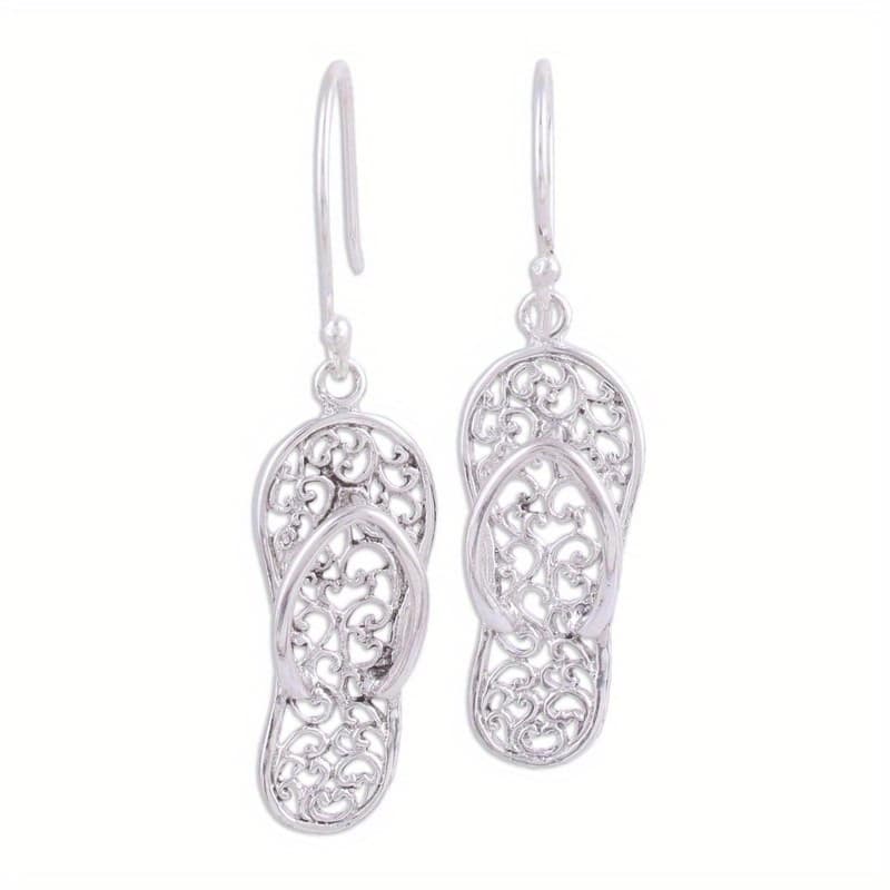 TEMU 1 Pair Creative Fashion Flip Flop Sandal Earrings Valentine's Day Birthday Party Anniversary Gift Jewelry For Family, , And