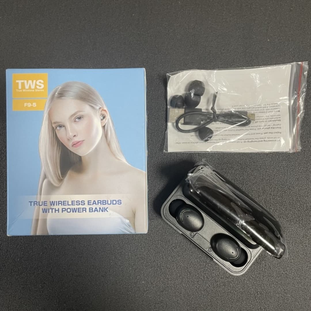 TEMU 9d Stereo Earphones, Touch Control In-ear Headphones With Led Display Charging Box