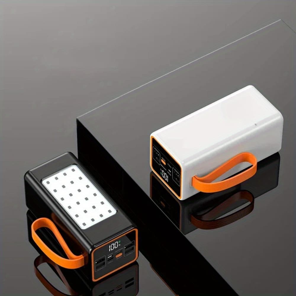 TEMU High-capacity 50000mah Dual- Rapid Charging Portable Power Bank For Iphone 15, Xiaomi, And