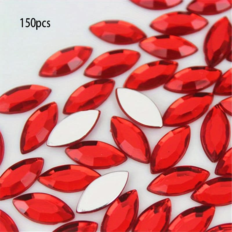 TEMU 2d Flat - A Bag Containing 150pcs Of Flat Back Acrylic Rhinestones Measuring 0.27 By 0., Perfect For Crafting Jewelry And Decorating Weddings.
