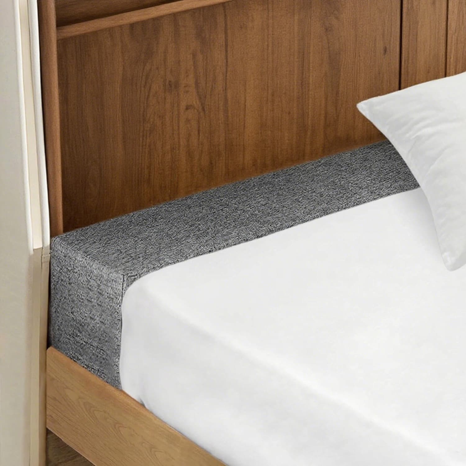 TEMU Bed Filler For Headboard Bed Crack Pillow, Mattress Extender- Bed / Space/ Crack Filler Between Headboard And Mattress Or Wall, High-density Foam With Removable Cover