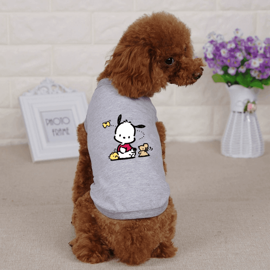TEMU 1pc Fashion Printed Pet Vest, Cute Pachacco Printed Pet Sleeveless T-shirt