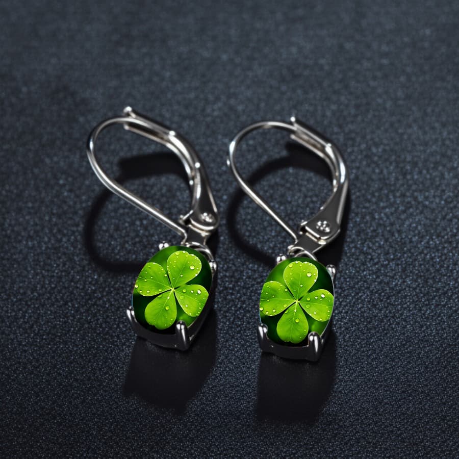 TEMU 2pcs Clover Earrings Earrings Nature Earrings Luck Earrings Pendant Earrings Plant Earrings Jewelry Accessories Unique Jewelry Christmas Gifts Valentine Gifts Everyday Gifts Easter Gifts