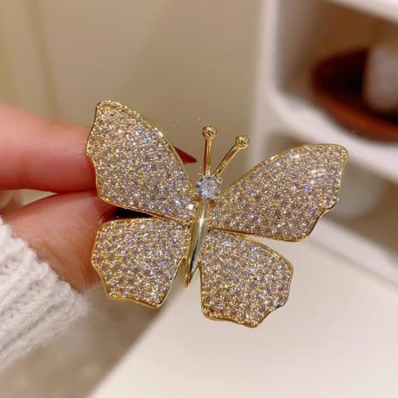 TEMU French Retro Exquisite Fluttering Brooch Corsage Temperament Versatile Coat Coat Pin Dress
