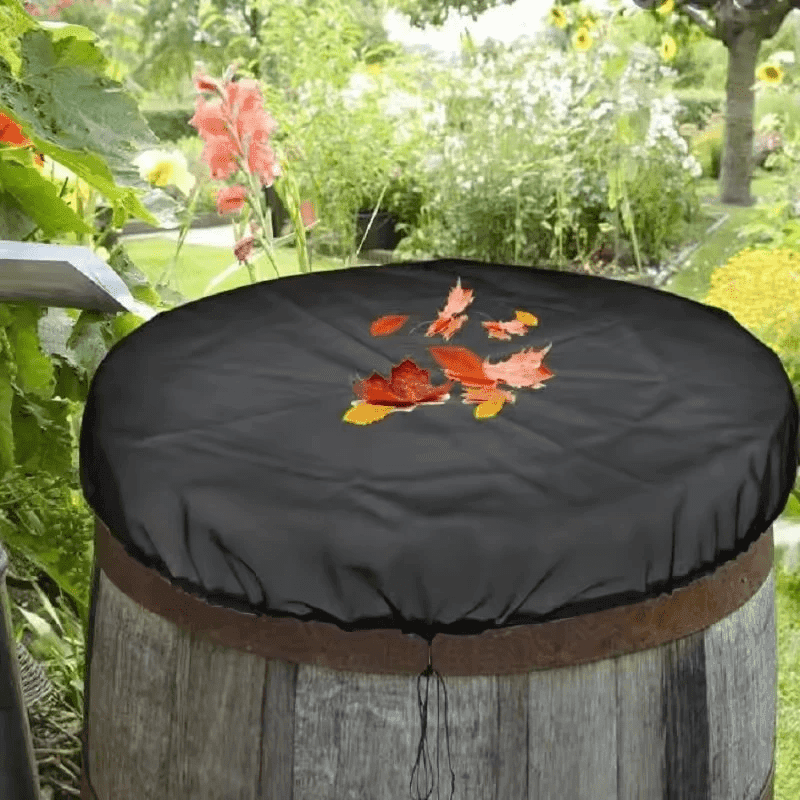 TEMU Bohemian Drawstring Black Mesh Cover, Suitable For Buckets Under 55 Gallons, Fits Over 22 Sizes, Windproof Durable Material, Design