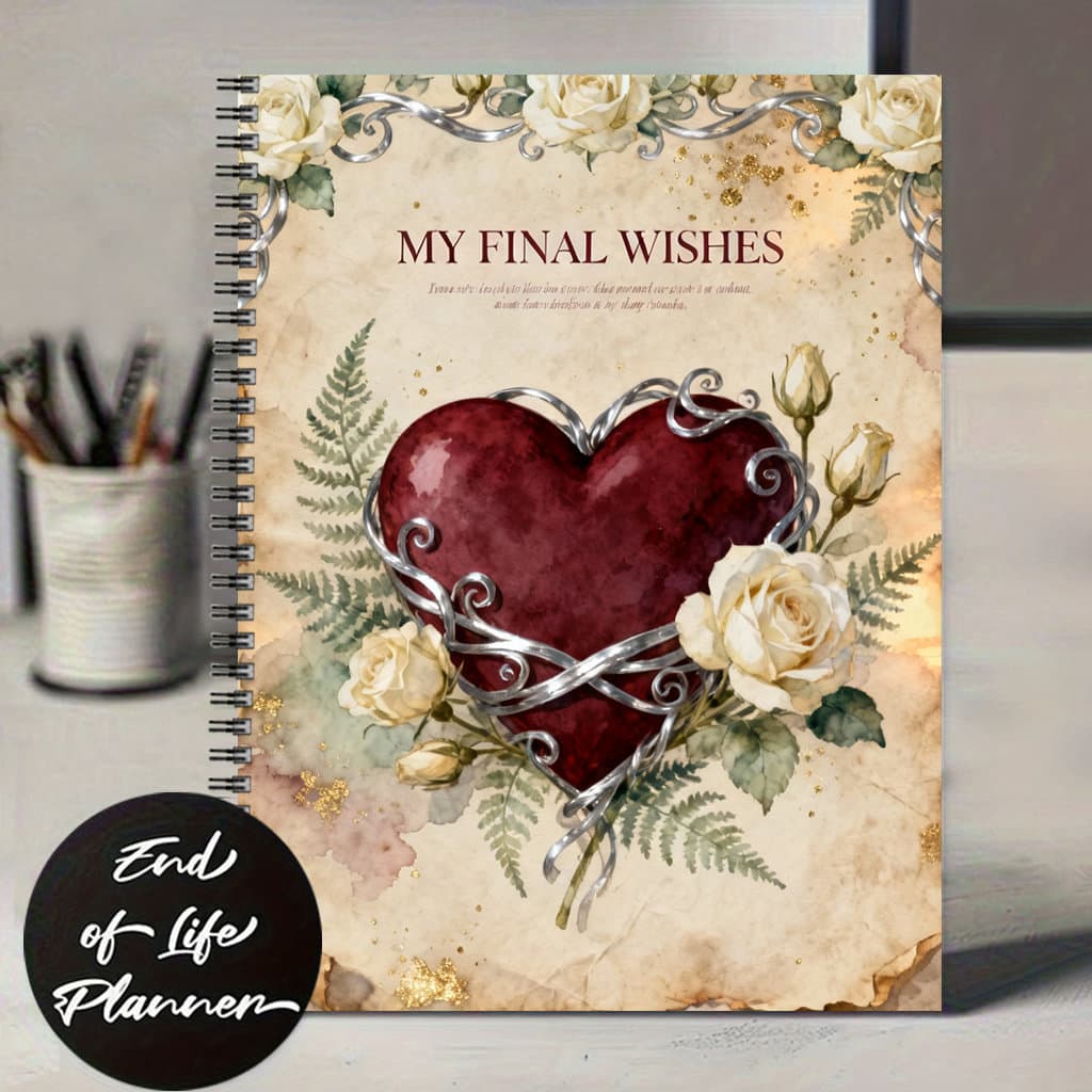 TEMU 1 Book Style Red Heart With White Decoration Next To Pen Holder Pen Warm Warm And , Planner, For , Daily Plan Management, And Tracking, Time Arrangement
