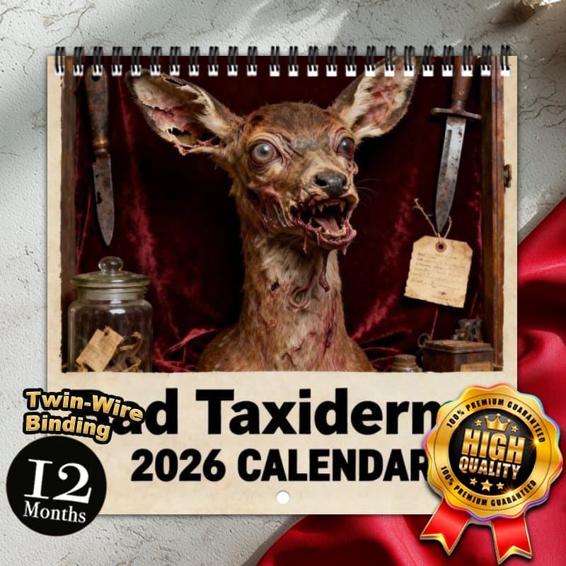 TEMU 2026 Wall Calendar Planner - Ideal For Home Or Office, Great For Christmas And New Year Gifts, Adorable And Humorous Aesthetic, Quirky Taxidermy