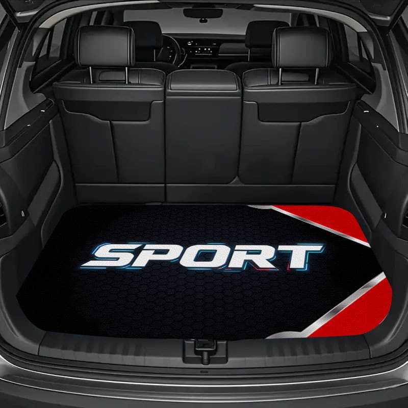 TEMU Printed Trunk Mat - Durable Polyester Floor Liner, Safe And Practical, Suitable For , Lifting, And Secure Cargo Storage, Car Trunk Mat, Vehicle Interior Accessory, Christmas Gift