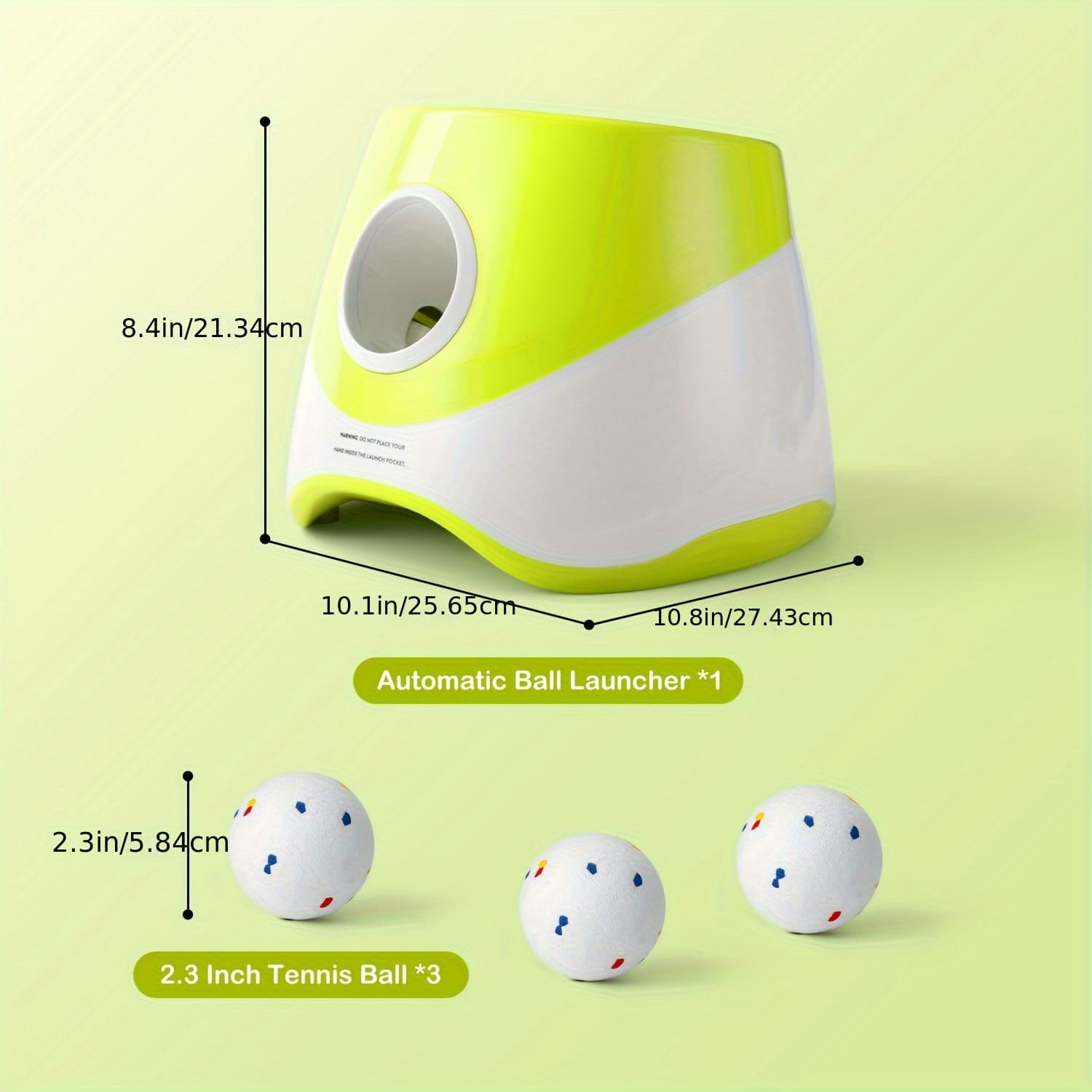 TEMU Automatic Dog Ball Launcher, 2026 Upgrade Rechargeable With 3 Chew-proof Balls, 3-speed Adjustable Interactive Toy For Small Medium Dogs Indoor Outdoor