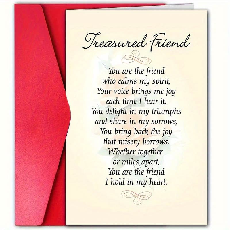 TEMU 1pc You Are Friend Birthday Card 4.72 X 7.09 Inches, Greetings For Sisters , , Relatives, Paper Material, Envelope Included, Perfect For Home And Birthday Celebrations