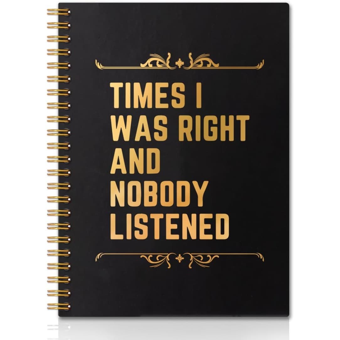 TEMU 1pc Times I Was Right 5.5 X 8.3 In With Funny Notebooks For Work, Funny Notebooks For Work, Premium -bound Hardcover. College School Supplies, Friend Gifts