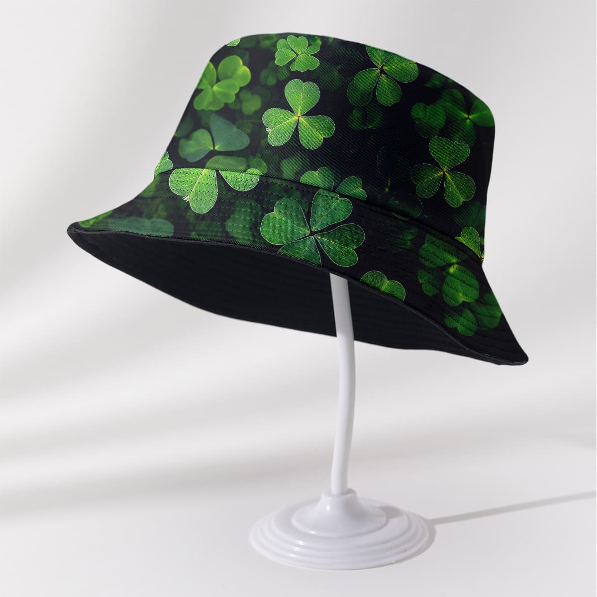 TEMU 1 Double-sided Printed Bucket Hat, Universal For Three-leaf Clover, Green, Botanical. A Stylish Summer Fishing Hat Suitable For Men And Women, The For Beach And . A Travel Hat And Beach Hat With