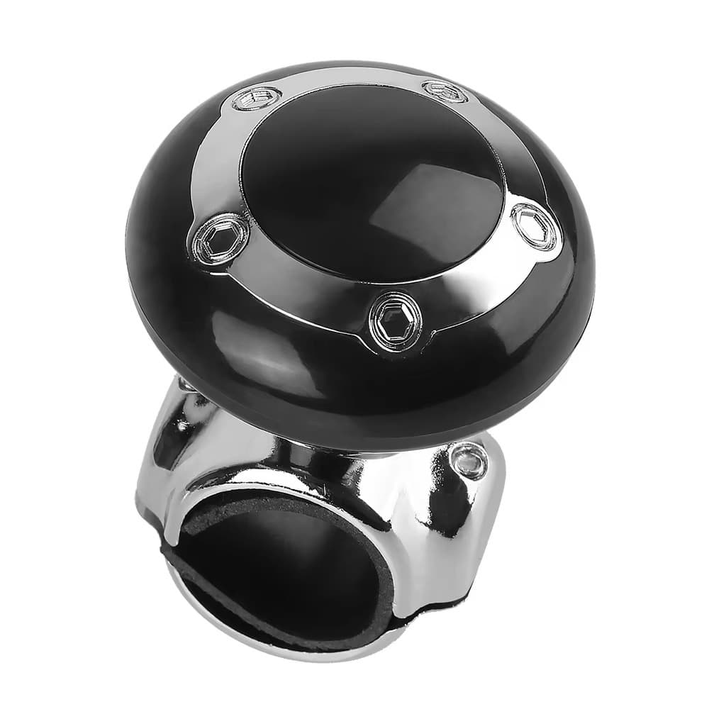 TEMU Abs Steering Wheel Spinner Knob Practical Car Turning Adapter Steering Wheel Ball Handle Black Rotating Car Additions Vehicle