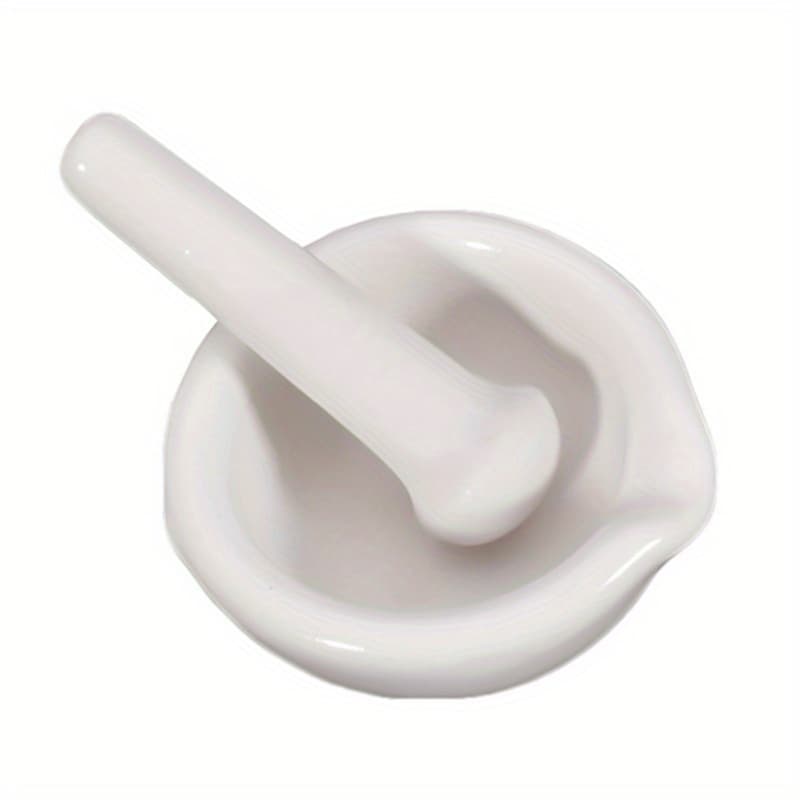 TEMU Ceramic Mortar And Pestle Set Manual Kitchen Grinding Bowl Tool For Spice Condiment Medicinal And Laboratory Use Durable Construction