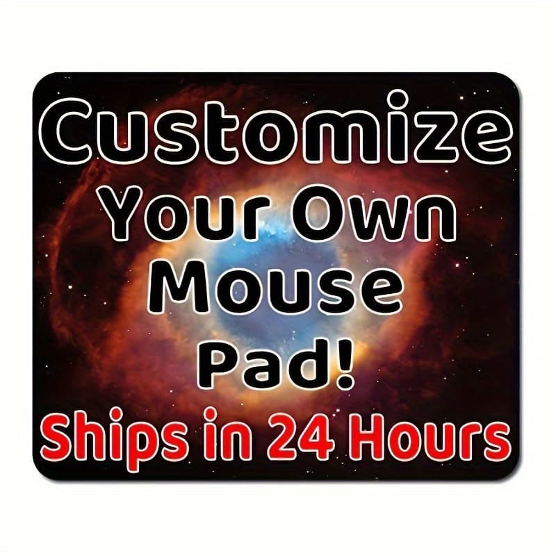 TEMU Customizable Mouse Pad - Ersonalized Design, Water Washable Rubber Bottom, 24/ , Suitable For Gaming Or Office Use, Essential For Office | Bright Patterns | Desktop Mou