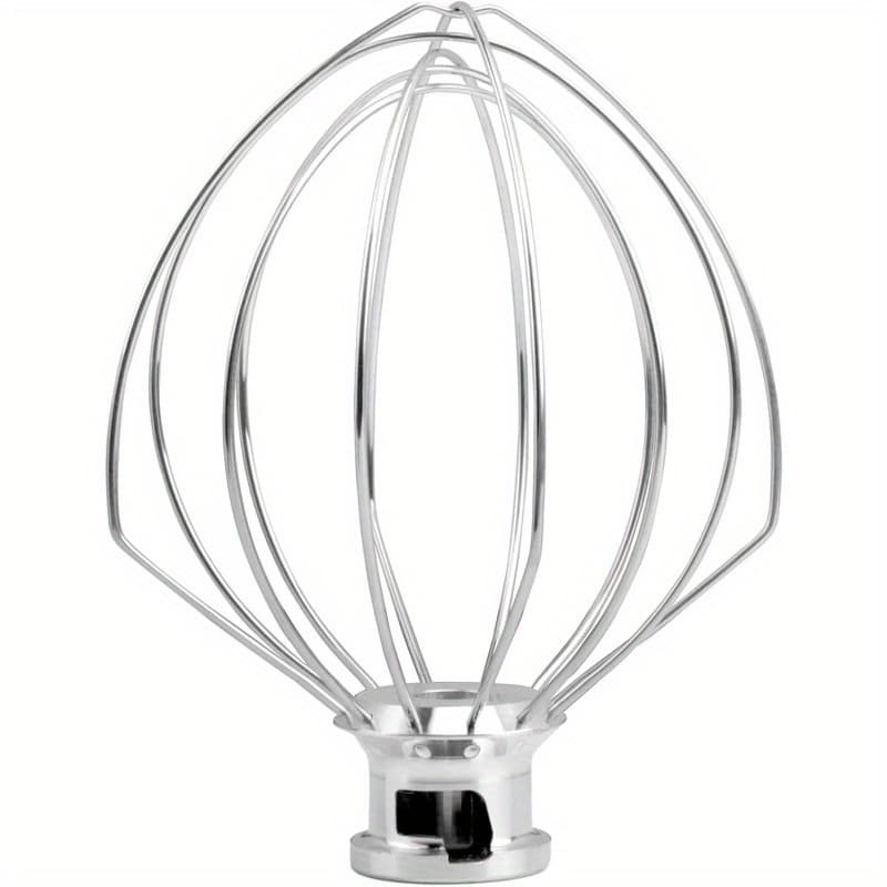TEMU 6'' Wire Whip Compatible With 4.5-5qt Kitchenaid Tilt-head Stand Mixer, Kitchenaid Whisk Replacement For Egg Cream Stirrer, Flour Cake Balloon Whisk, Attachments