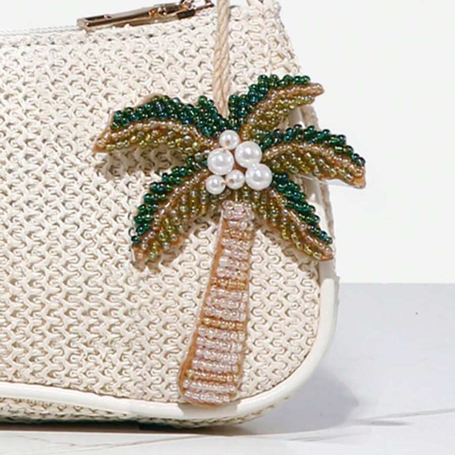TEMU 1pc Beaded Starfish Coconut Tree Sea Turtle Animal Bag Decoration Suitable For Beach Ornament, Keychain, Holiday Gift