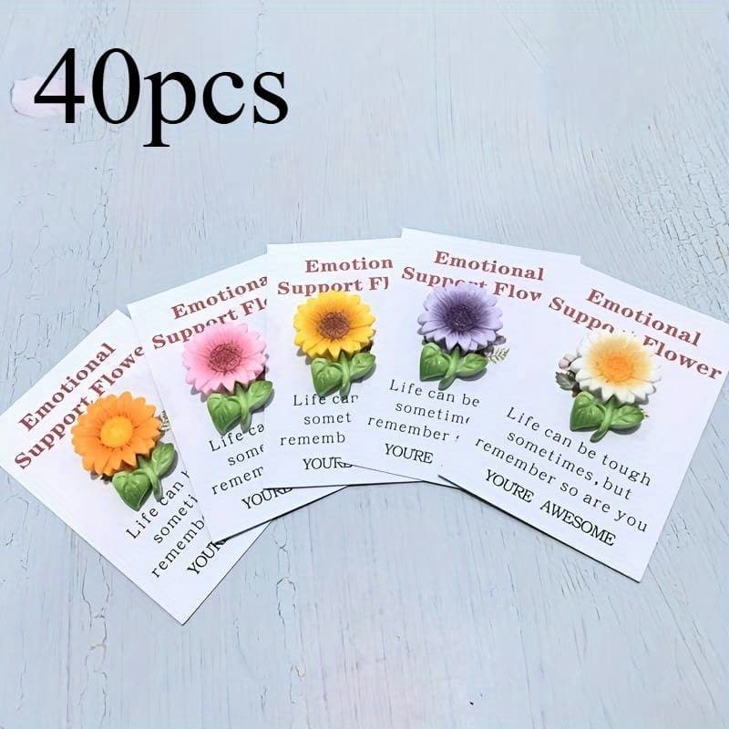 TEMU 40pcs Sunflower Optimistic Emotion Pocket Hug, A Gift To Support , For Graduation, Christmas Gift Cards, Christmas Gifts, Birthdays, Back-to-, Emotional Support Pocket Hug Cards.
