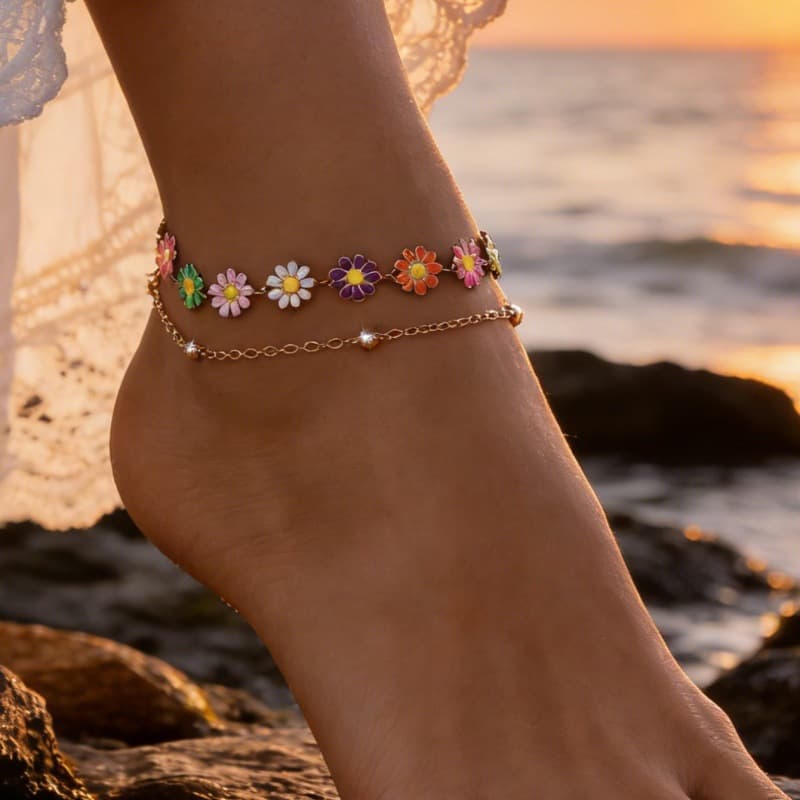 TEMU Anklets With Small , Perfect For Women's Summer Beach Vacation Additions
