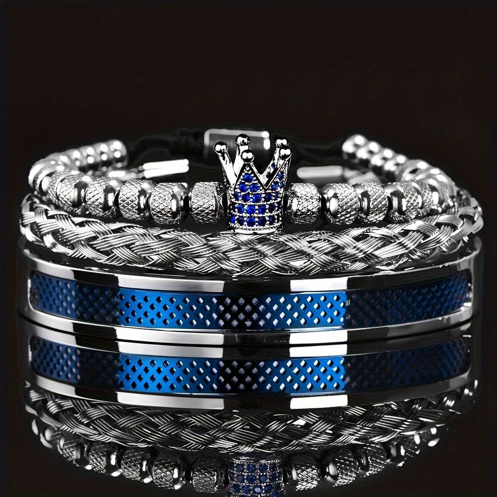 TEMU Stainless Steel Men's Bracelet