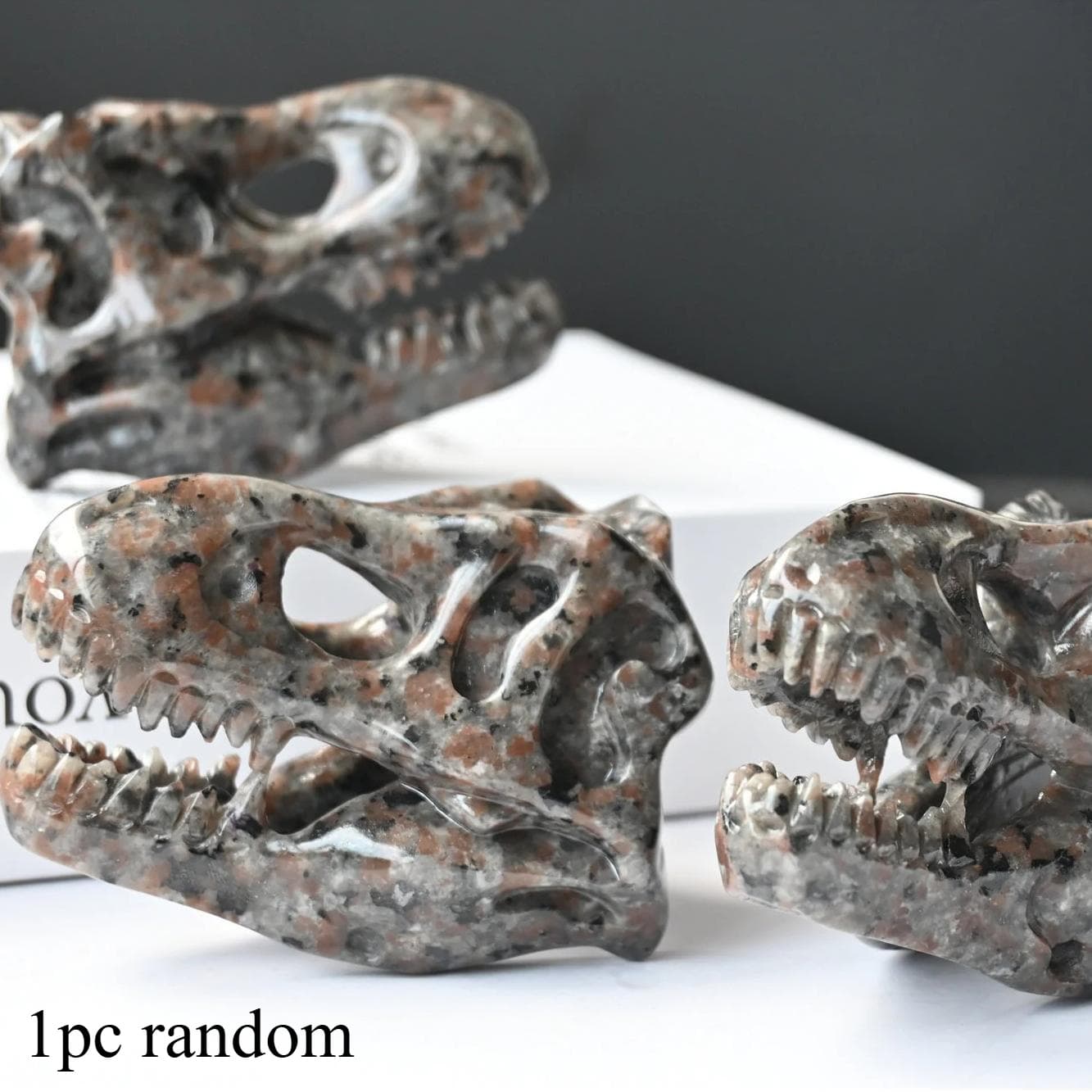 TEMU 1pc Random Yooperlite Carved , Uv Reaction Quartz Crystal, Crystal Dinosaur, Crystal Figurine, , Decor, For Halloween, Christmas