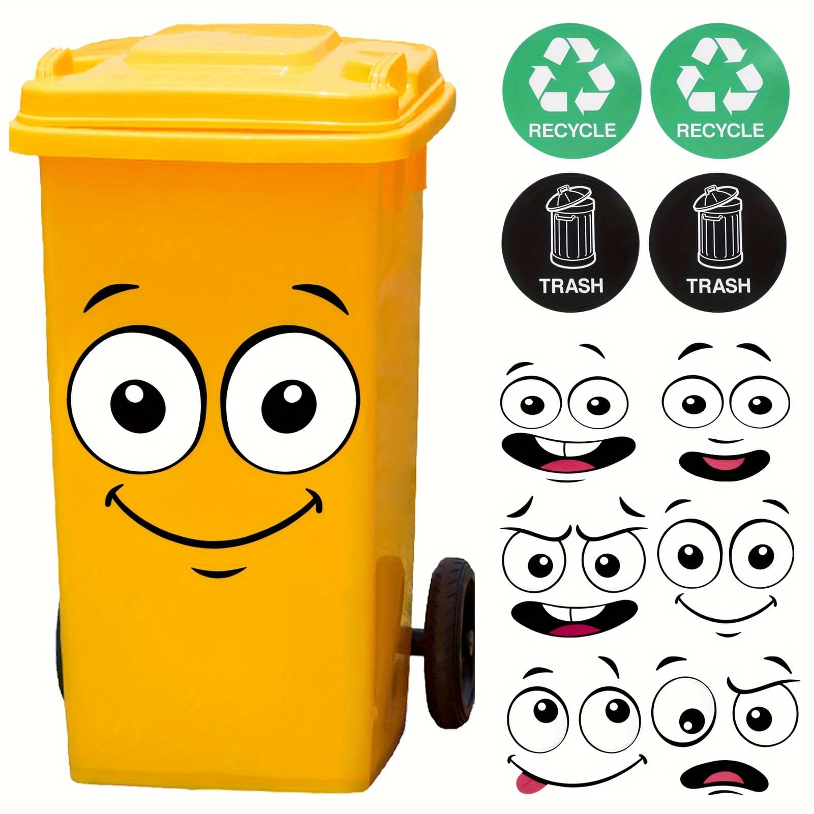 TEMU 4 Cartoon Stickers Self-adhesive Pvc Glossy Surface Cartoon Theme Shiny Decoration Single-use For Walls, Trash Cans, Refrigerators And Smooth Plastic For Indoor/outdoor Use2pcs