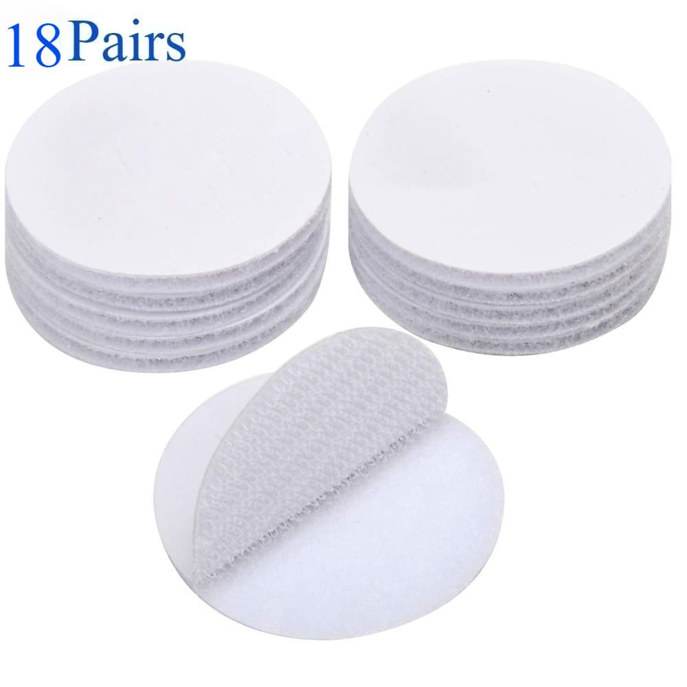 TEMU 18 Pairs Double-sided Fasteners | Suitable For Carpets, Tablecloths, Sofa Covers, Curtains, Bedspread - No Residue Adhesive, Repositionable, Non-slip