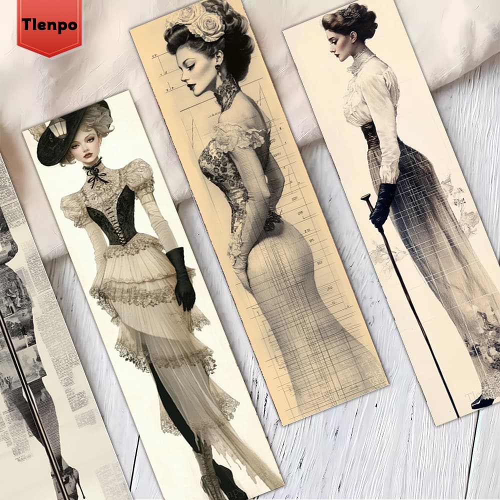 TEMU 32pcs Abstract Bookmark Suitable For Book Lovers - Bookmarks, Tall Page Markers, Perfect Gift For Teachers & Librarians, Diy Collage & Diary