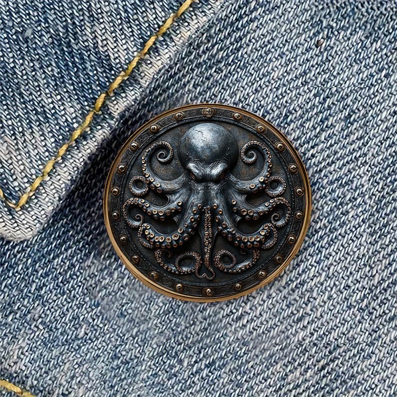 TEMU 1pc Of -themed Round Brooch For Decorating Backpacks, Hats, Clothing, Shoes, And Boots