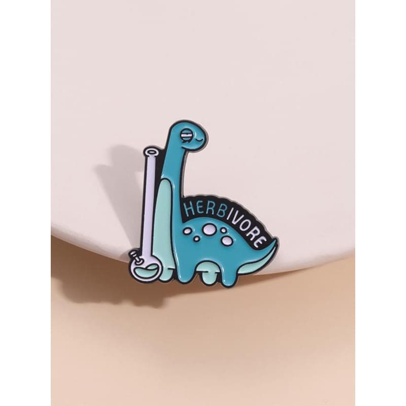 TEMU Adorable Cartoon Dinosaur Design Brooch, Trendy Letter Brooch For Parties, Everyday Clothing Accessory, Stylish And Versatile Exquisite Brooch, Birthday Gift For Autumn 2024