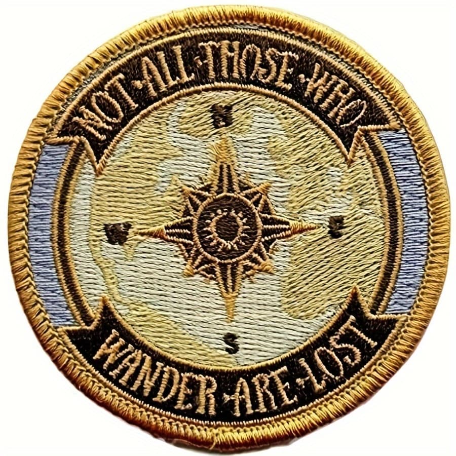 TEMU Compass Embroidery Badge - Awesome For Ironing Or Sewing On Clothes, Caps, Bags, And Other Additions